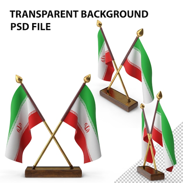 PSD iran tissu deux drapeaux png