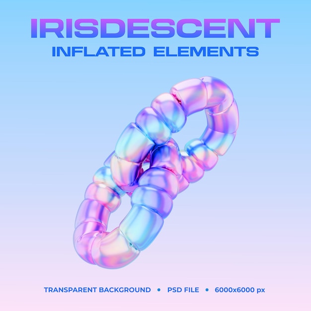 Iridescent Inflatable 3D Elements