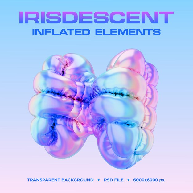 Iridescent Inflated 3D Elements