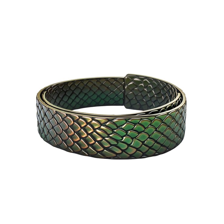 PSD iridescente pulseras de piel de serpiente accesorio de moda de lujo