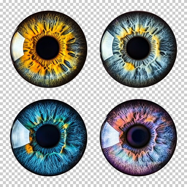 El iris del ojo humano aislado en un fondo transparente PNG