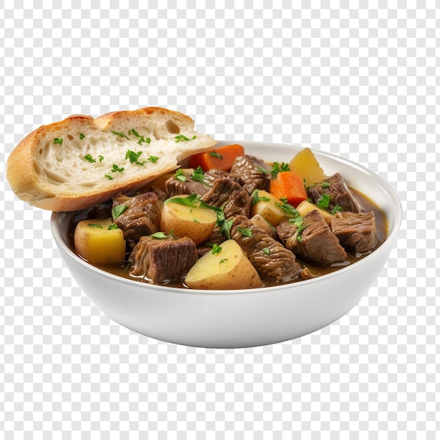Irischer Eintopf auf durchsichtigem Hintergrund