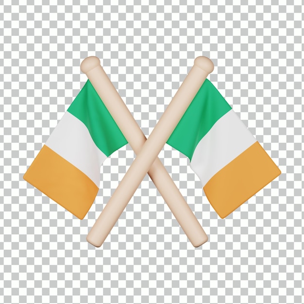 PSD irland flagge 3d-symbol