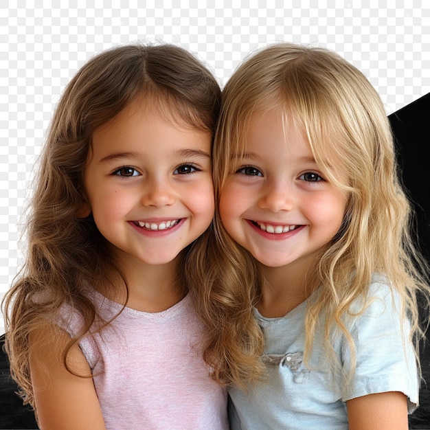 Irmãs adoráveis e sorridentes