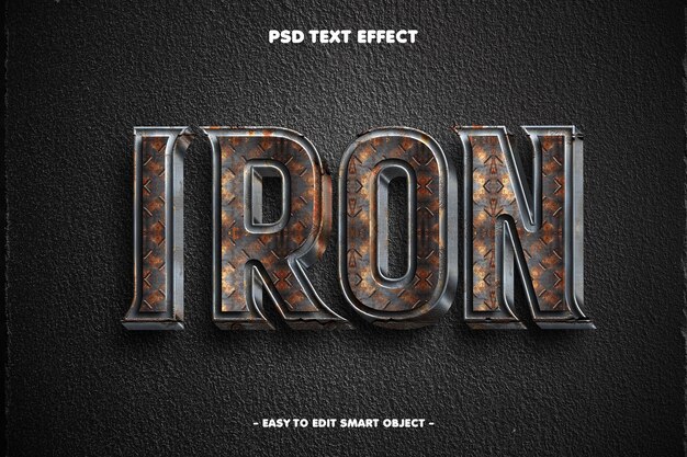Iron Text Effect