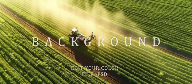 irrigação de terras agrícolas utilizando um tractor conceito agrícola moderno