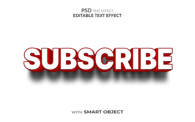iscriviti effetto testo 3d