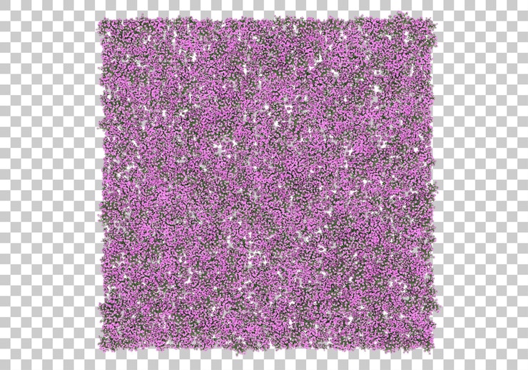 PSD isla de flores sobre fondo transparente ilustración de renderizado 3d