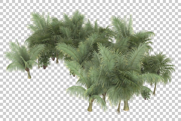 Isla tropical aislada en el fondo con máscara. representación 3d - ilustración