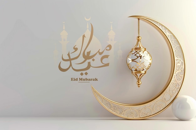 PSD islamic eid mubarak greeting background