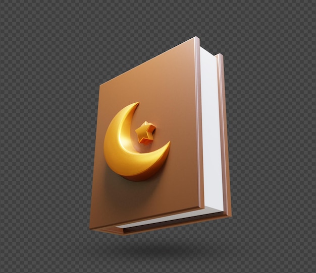 islamisches buch koran 3d-illustration