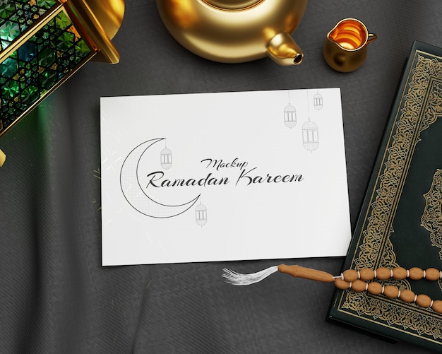 Islamisches ramadan-druckdesign-mockup