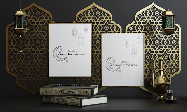 Islamisches Ramadan-Frame-Setup-Mockup