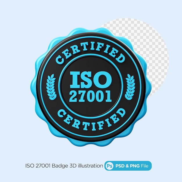 ISO 27001 3D-Bilder für Abzeichen