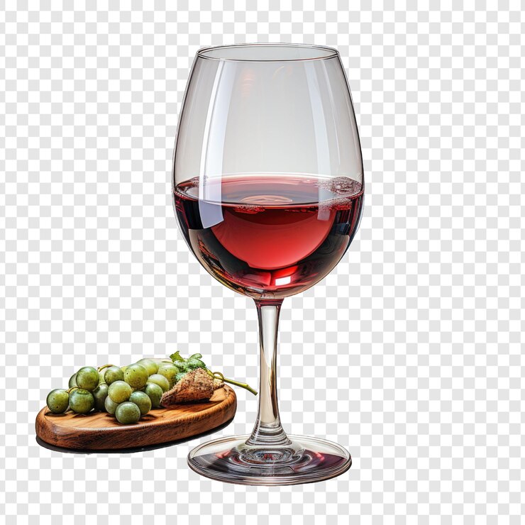 PSD isoaded wine style png with with background zeichentrickfilm-generative ia