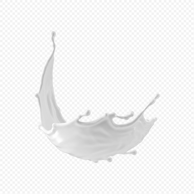 Isolação de salpicaduras de leite branco