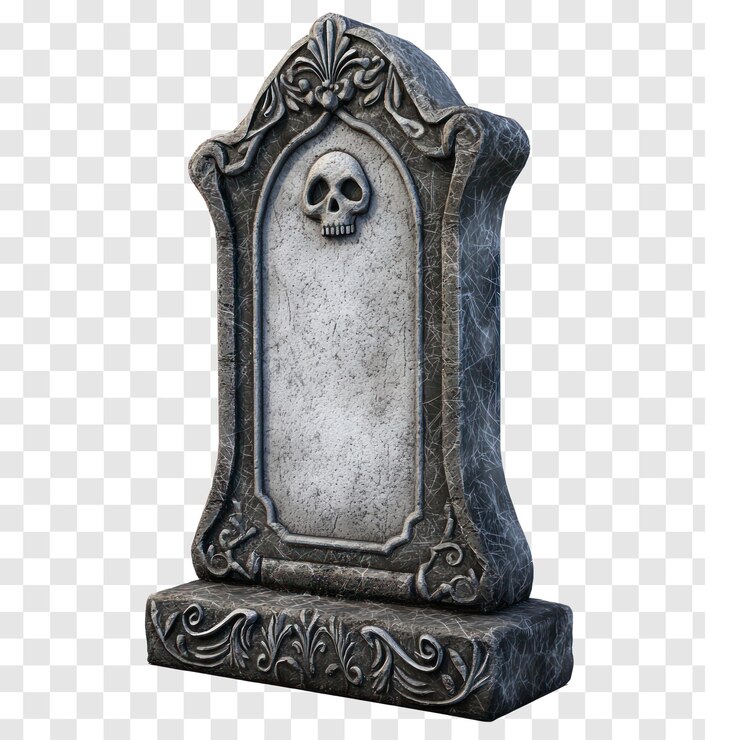 PSD isolación de dibujos animados 3d de tombstone halloween en un fondo transparente