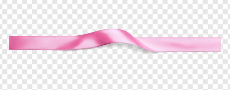 PSD isolado de cinta rosa recta sobre un fondo transparente