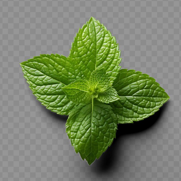 Isolado de folha de hortelã-pimenta uma fragancia e refrescante verde ph png psd folha de decoração transparente