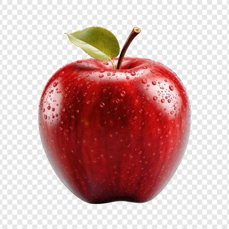PSD isolado estilo manzana png con fondo blanco dibujos animados generativo ia
