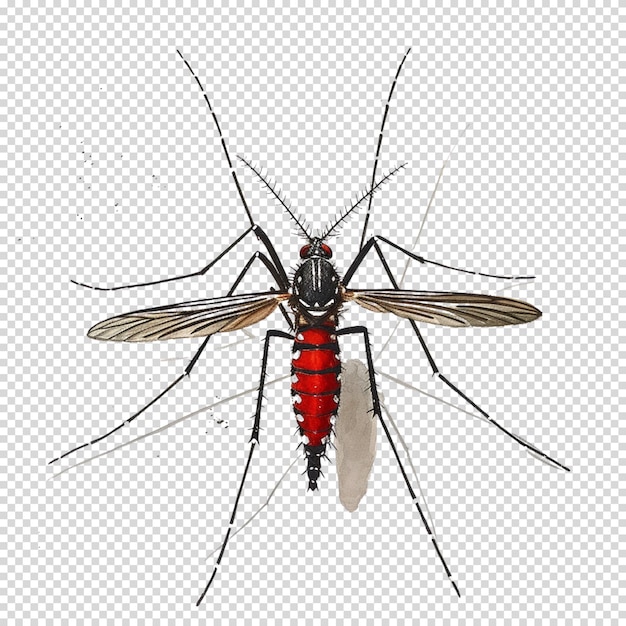 PSD isolado png de mosquito em fundo transparente para o dia mundial do mosquito