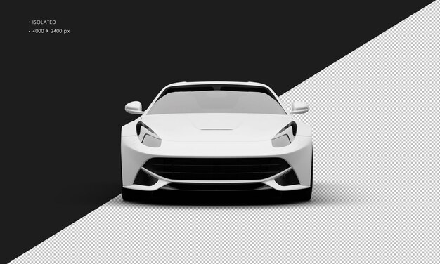 Isolado realista blanco mate súper deporte coche de carreras moderno desde el frente