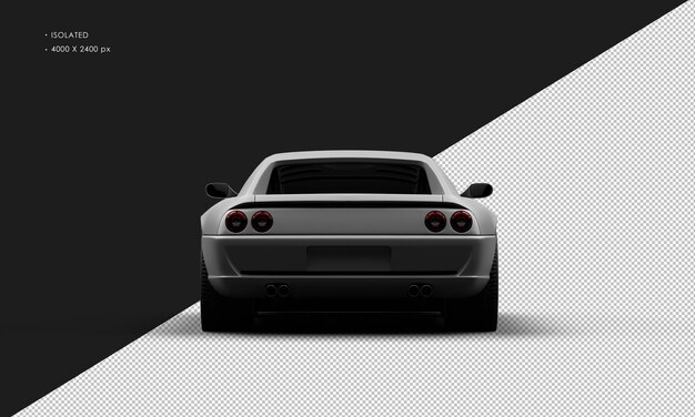 Isolado Realista Cinza Fosco Elegante Sport City Sedan Car de Vista Traseira