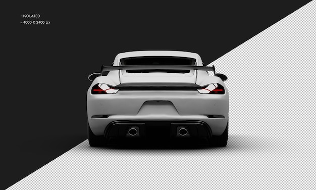 Isolado Realista Matte Grey Luxury Athletic Super Sport Car da visão traseira