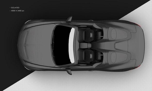 Isolado Realista Matte Negro Exclusivo Grand Tourer Sedán coche desde arriba