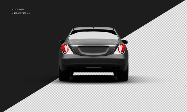 Isolado Realista Matte Negro Moderno Luxo Cidade Sedan Carro de vista traseira