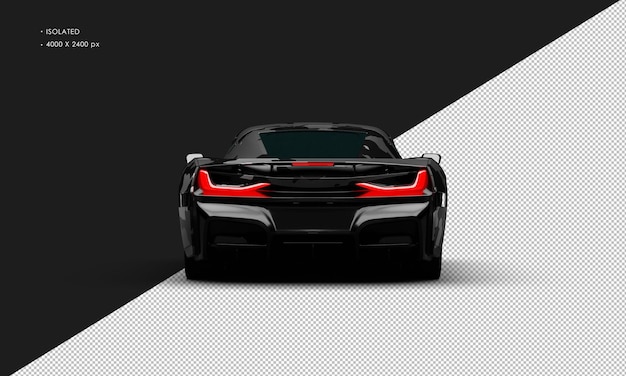 Isolado Realista Metálico Negro Camuflagem Hyper Racing Sport Super Car De trás