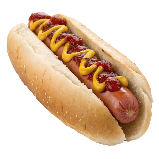 Isolamento classico di hot dog su sfondo trasparente