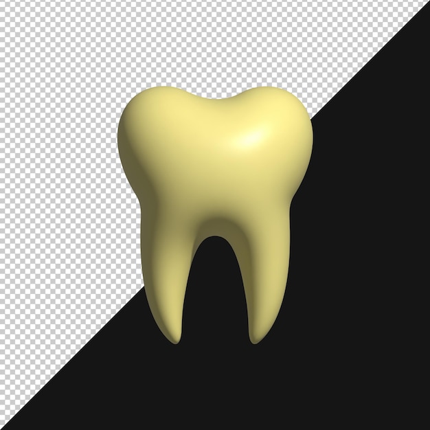 Isolamento di denti sani renderizzati in 3D