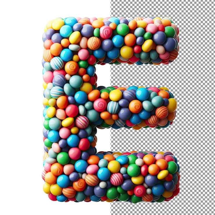 PSD isolated 3d artistry creative letter on a clear png palette