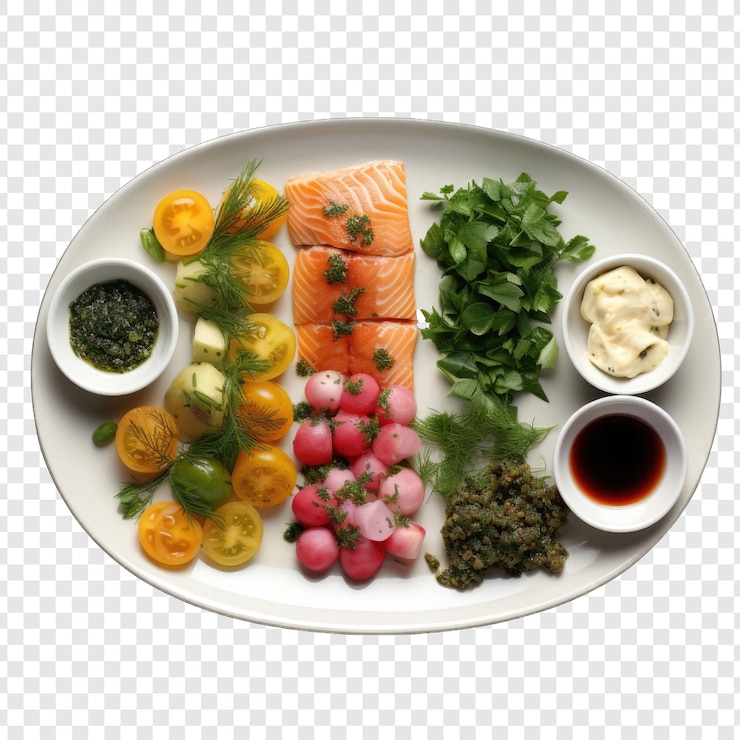 PSD isolated food dishes style png with white background cartoon generative ia