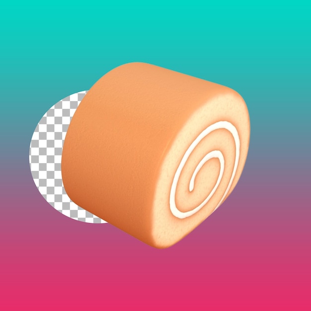 Isolated layer roll cake top view
