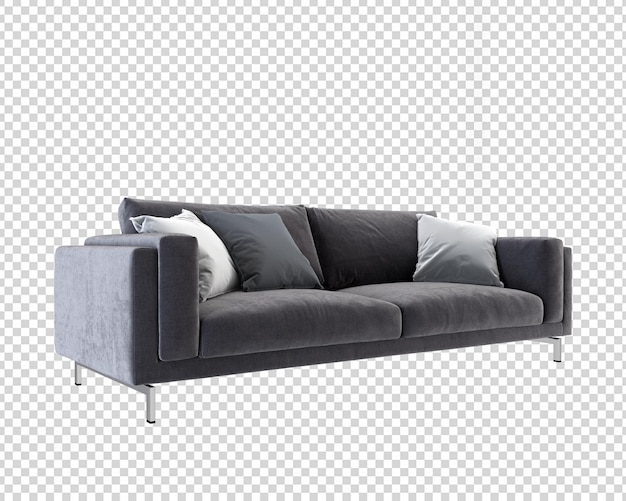 isolated modern sofa in 3d rendering