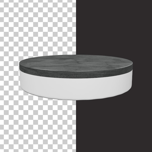 Isolated podium with texture in 3d rendering