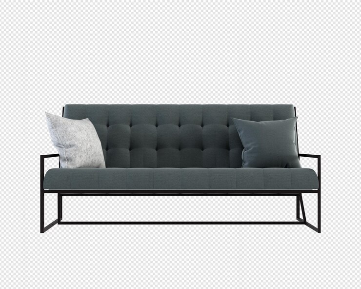 Isolated sofa in 3d rendering