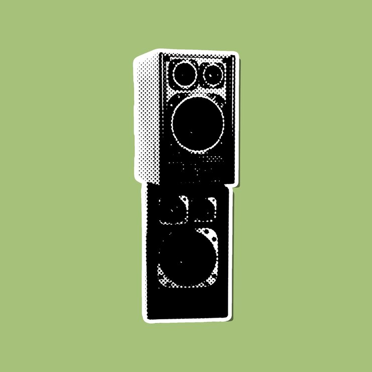 PSD isolated sticker in halftone style
