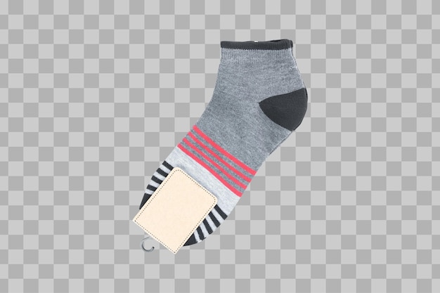Isolated striped socks in packaging