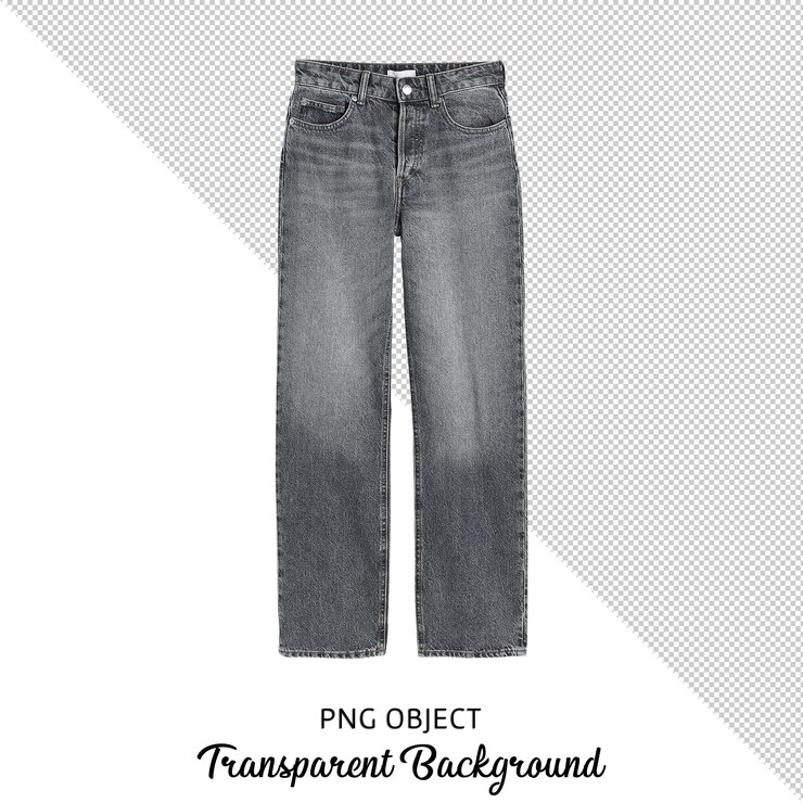 Isolated vintage gray womens jean pants
