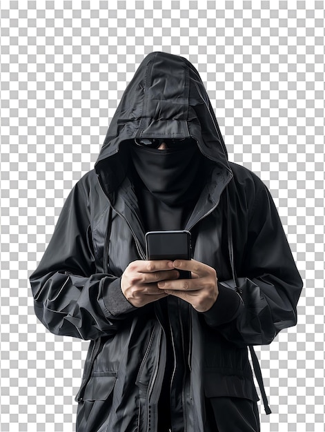 isolato contro uno hacker di sfondo trasparente