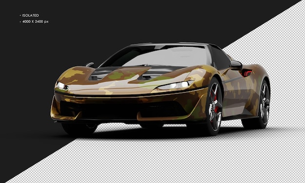 Isolato realistico natura metallica camuffamento del suolo limitato Twin Turbo Super Sport Car sinistra anteriore