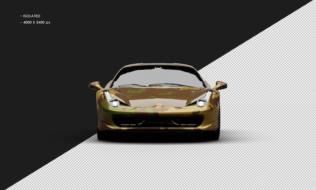 Isolato realistico natura metallica camuffamento del suolo motore centrale super sportiva dalla vista anteriore