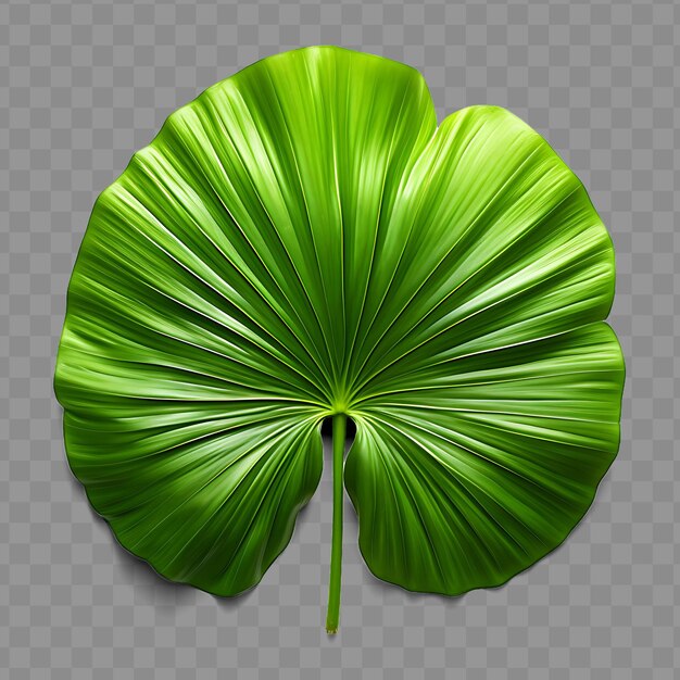 PSD isolé de feuille de palmier tropical mettant en valeur son éventail comme struc ph png psd décoration feuille transparente