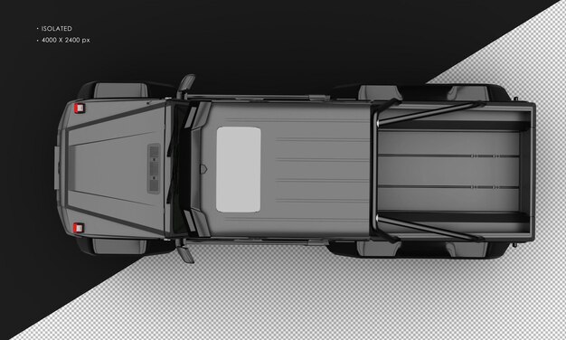 Isolée Réaliste Matte Noir Exclusif Six Roues Motrices Luxueux Suv Vue De Haut