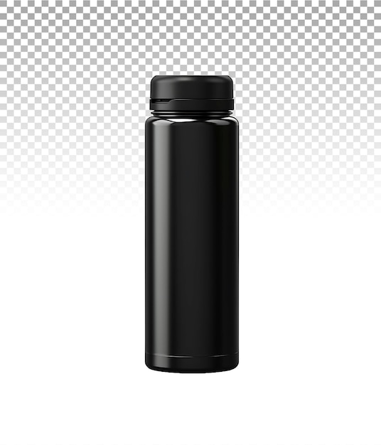 Isolement De La Bouteille Thermos Transparente