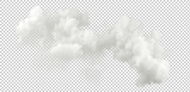 Isolieren Sie Freiheitswolkenformen, die 3D-Rendering fließen