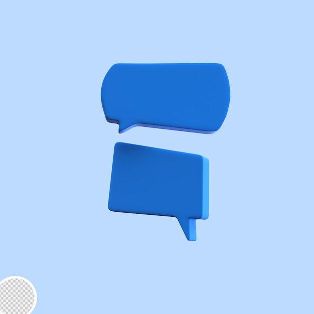 PSD isolierte 3d-chat-blase-symbol